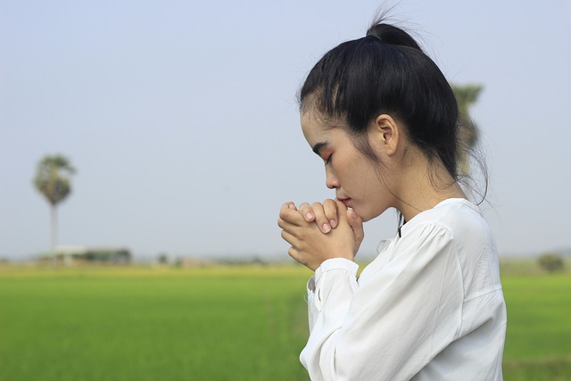 Woman Gesture Praying Girl Person 